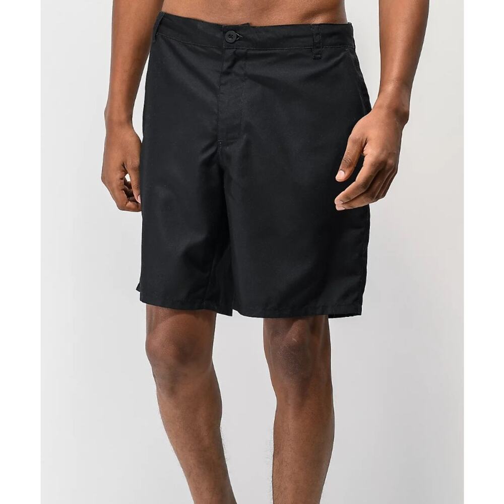 FreeWorld Glazed Hybrid Black Shorts Size 34